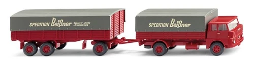Wiking 41203 Pritschenhängerzug (Henschel HS 14/16), 1:87 / H0