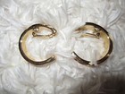 Givenchy Vintage Clip Earrings Gold Orange Green  Enamel Chunky Runway Signed — photo 4