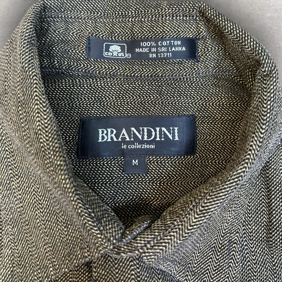 Camisa Brandini Le Collezioni Abotonada Talla MedianaL Manga Larga Marrón Foto 4 de 4