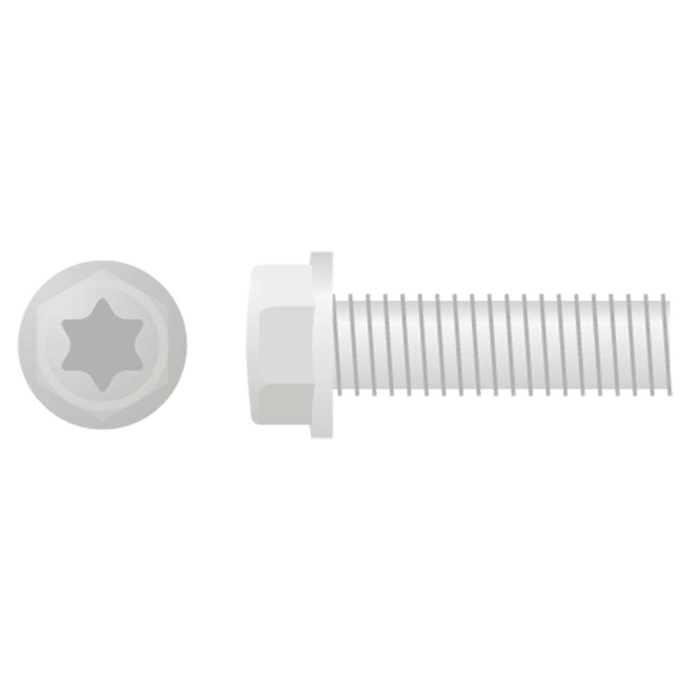 Apico Euro Style Flange Bolt M6X25 10pk