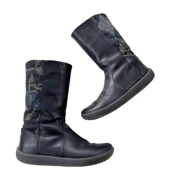 Camper Twins Wool and Leather Boot Black and Gray Size 37 US 7 - Image 4 of 4