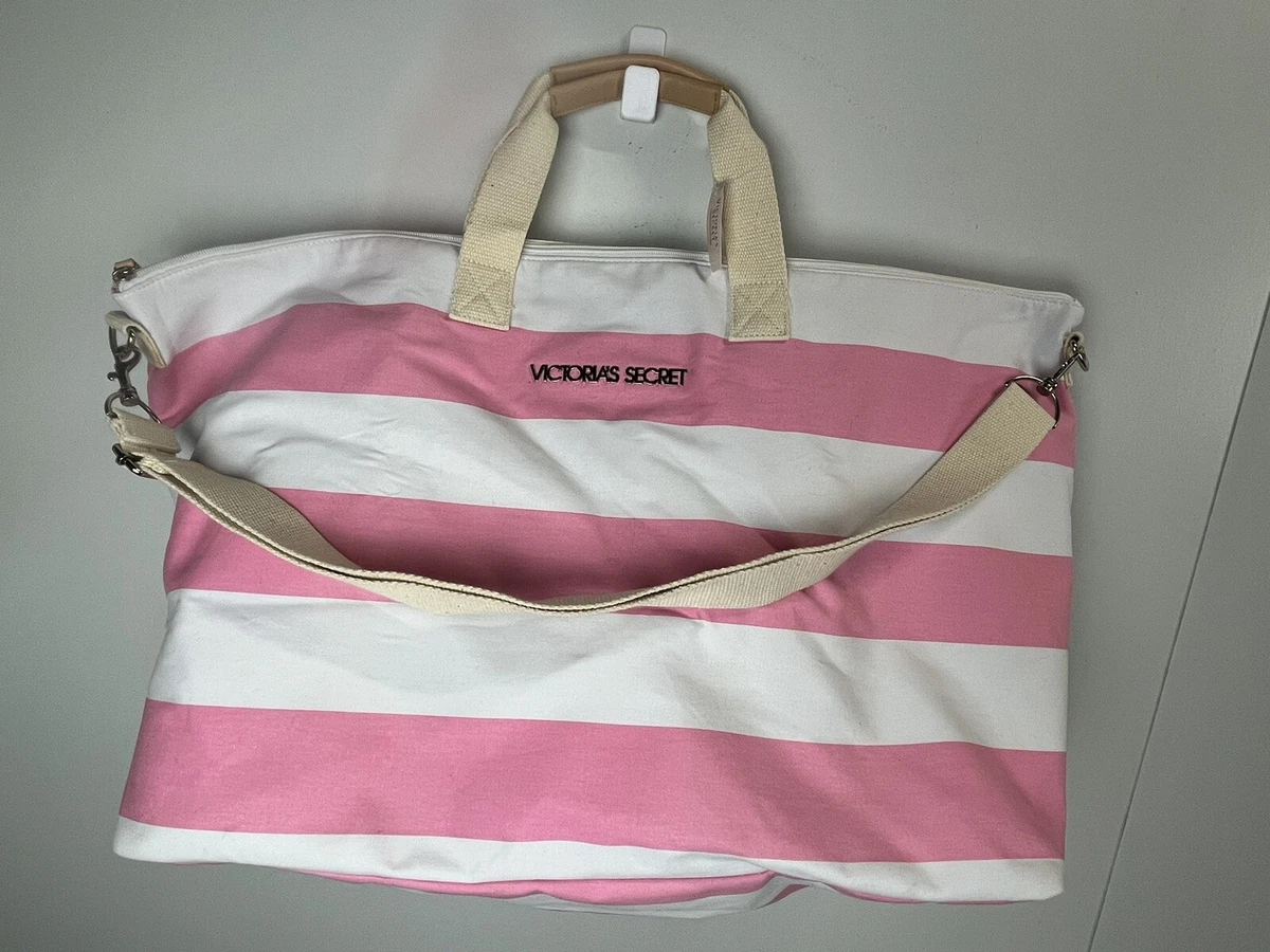 Victoria secret striped duffle bag hotsell