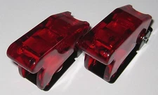 2 X Full Size Toggle Switch Safety Cover - CLEAR RED - Made for 15/32" Switches