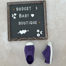 NATIVE Purple Jefferson Slip On Shoes Size 4 Toddler