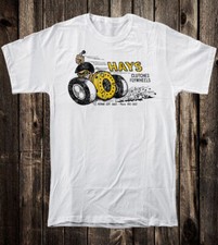 Retro Hot Rod Tee T Shirt Drag Race Speed Shop Hays Clutches Flywheels