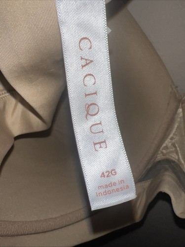 Cacique Lightly Lined Full Coverage Bra Size 42G Tan Nude Beige - Picture 9 of 10