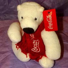 Brand new Coca-Cola bear with tags and Coca-Cola red scarf