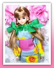 VTG YUKATA Kisara Jenny Fashion Doll Barbie Kimono Tanabata Obon Festival Braids