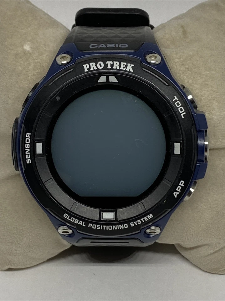 Casio Pro Trek WSD-F20 Men's Black Silicone Digital Display Smartwatch EY541 - Image 2 of 4