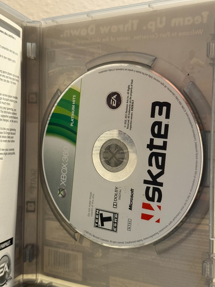 Skate 3 Platinum Hits (Microsoft Xbox 360, 2010) 14633363418 eBay