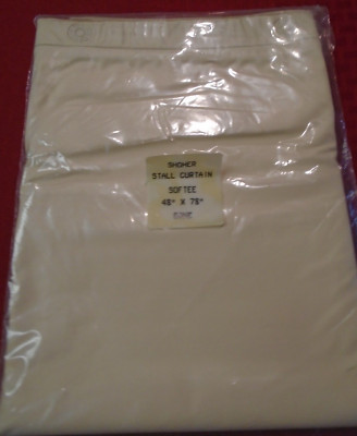 Vintage Shower Stall Curtain Softee 48'' x 78'' Bone Beige Unbranded NIP