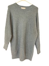 Pink Rose Sweater Pullover Womens Large Ribbed Knit Crewneck Size Small