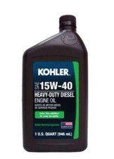 Aceite de motor diésel de alta resistencia Kohler SAE 15W-40 de un cuarto de galón código 25 357 48-S
