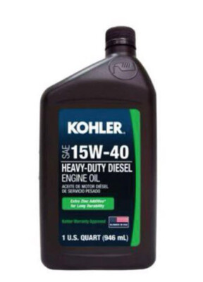 One Quart Kohler SAE 15W-40 Heavy Duty Diesel Engine Oil Code 25 357 48-S