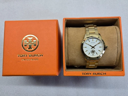 TORY BURCH レディース 腕時計 ゴールド 箱付き TORY BURCH COLLINS CREAM DIAL GOLD-TONE ST. STEEL WOMEN'S WATCH