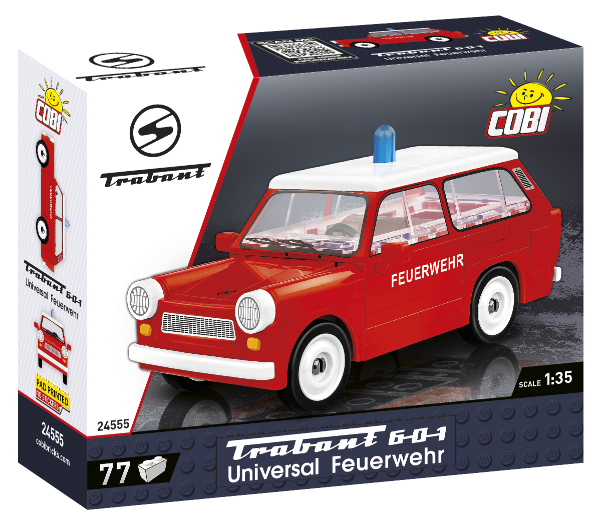 Cobi 24555 1:35 Trabant 601 Universal Feuerwehr - Bild 3