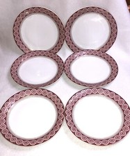 Vohenstrauss Johann Seltmann Floral Edge Salad Plates Bavaria Germany Set Of 6