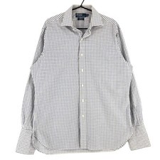POLO RALPH LAUREN Shirt Casual Formal Regent Custom Fit Men Size L 16 1/2 - 34 