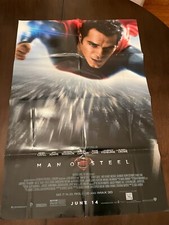 MAN OF STEEL Superman Authentic Movie Theater Poster Henry Cavill Folded