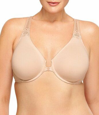 WACOAL 36B #851311 SOFT EMBRACE FRONT CLOSE UNDERWIRE BRA, SAND / NUDE, NWT $52