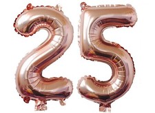 16" 25 Rose Gold Number Balloons 25th Birthday Party Anniversary Foil Balloon US