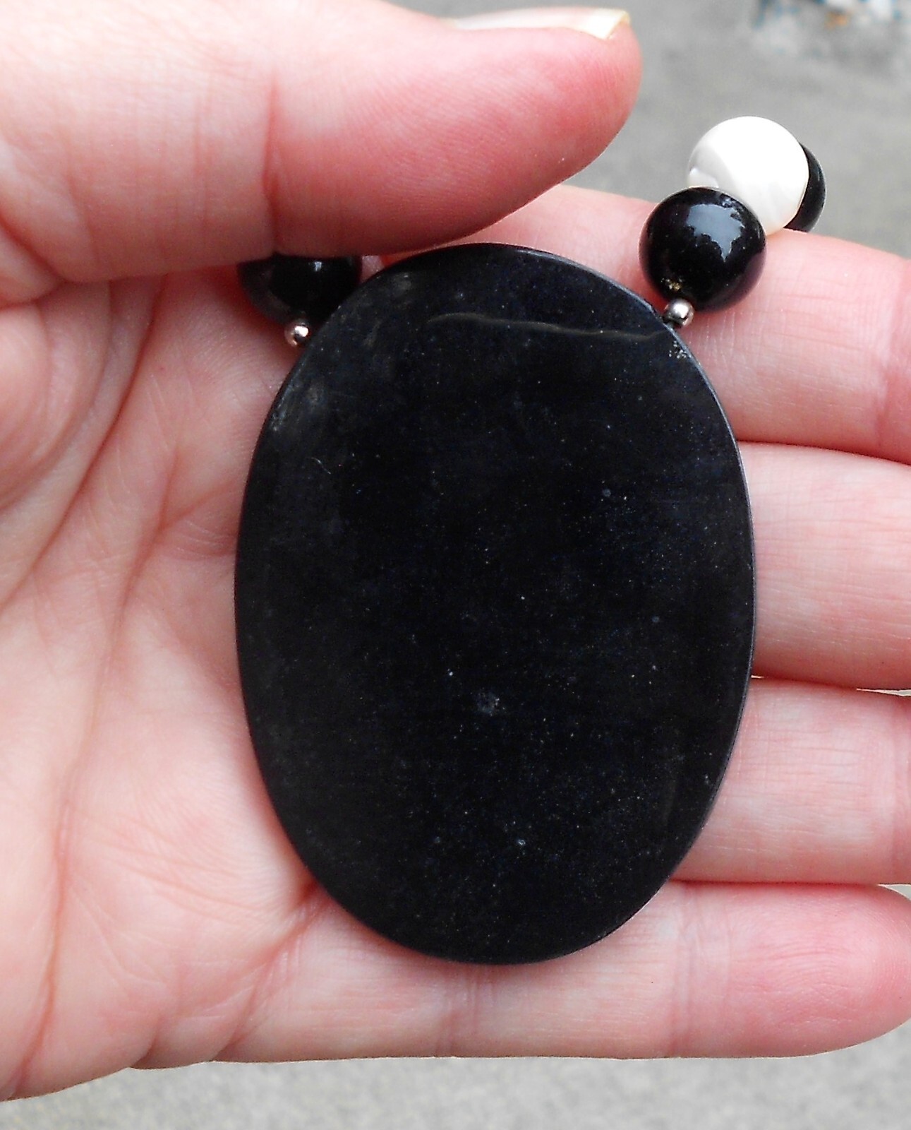 Large Statement Necklace With Natural Gemstones I… - image 6