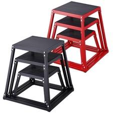 12/18/24Inch Plyometric Jump Boxes Jumping Fitness Exercise Step Up Plyo Box Set