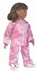 2 Piece Set Pink Satin Pajamas fit 23" My Twinn