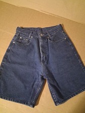 Womens 90s Jordache Jean Shorts Size 7/8 Vintage Waist 24 Summer Dark Wash