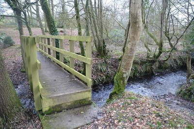 Foto 12x8 North Devon: Stream & Footbridge Batsworthy A footbridge across c2017