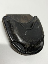 Vintage Don Hume Black Leather Open Top Chain Cuff Police Handcuff Case C305