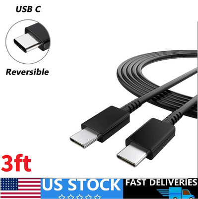 USB C Type C Data Cable Fast Charging USB-C to USB-C Charger Cord For Samsung