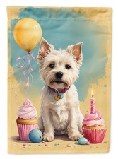 Caroline's Treasures Westie Happy Birthday Garden Flag DAC8060GF