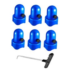 6Pcs Trampoline Enclosure Pole Covers with Hook Safety Caps 1.5" Diameter