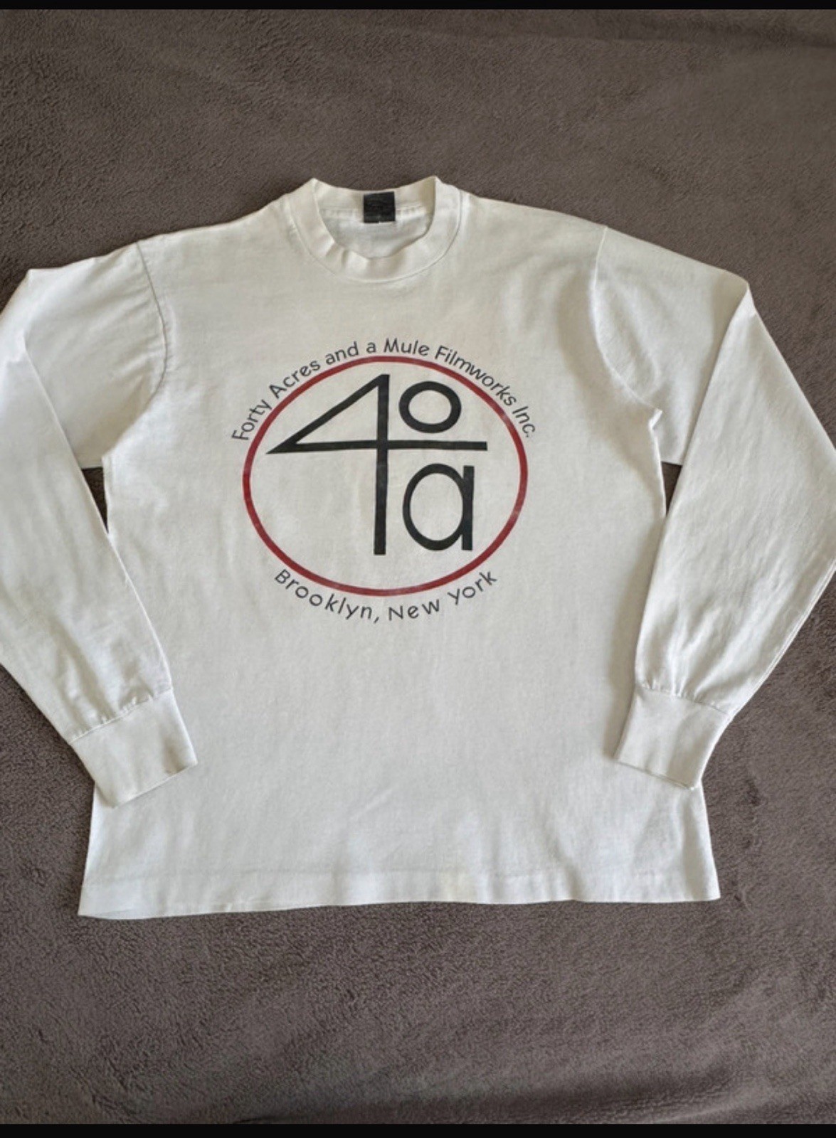 Vintage Spike Lee 40 Acres And A Mule “Make Black Films” Long Sleeve Size L