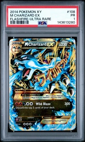 2014 Pokemon XY M Charizard EX Flashfire 108/106 PSA 1