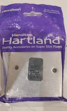 Hamilton Hartland Satin steel 1 Gang Telephone Slave , Black insert 74TCSB
