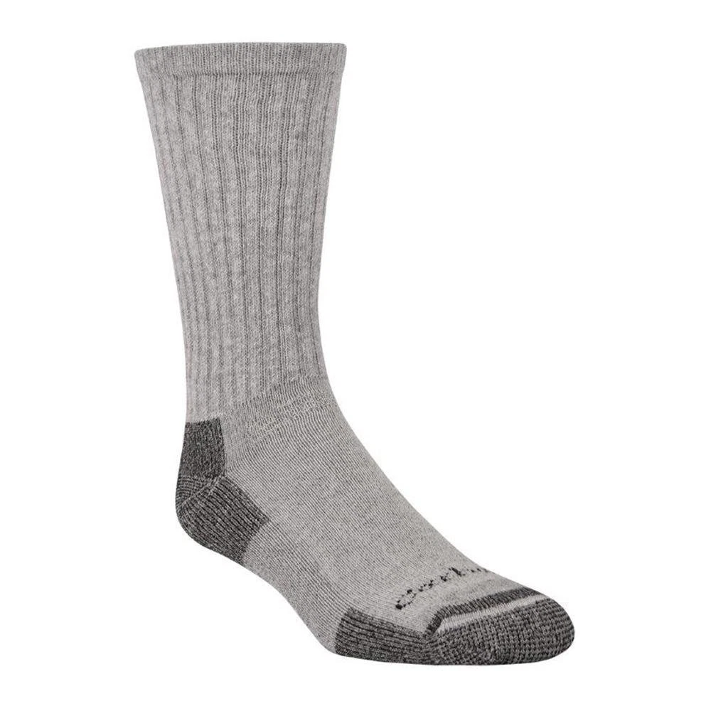 Carhartt L22103 Mens 3-Pack Grey All-Season Cotton Crew Work Socks Size M 5-10