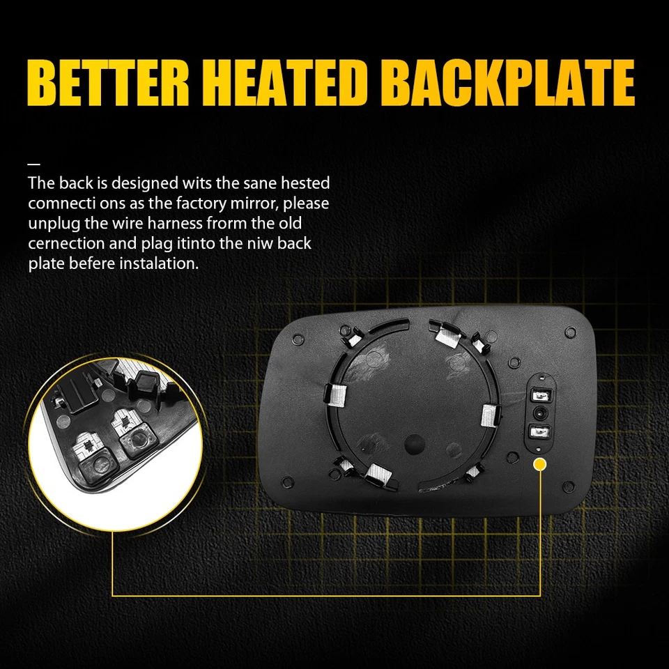 1-5x Espejo retrovisor lateral del pasajero vidrio tintado térmico para BMW 323Ci 328Ci 330Ci 745i EE. UU. Foto 4 de 4