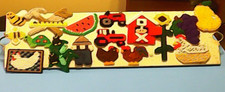 Country Themed Plastic Canvas Refrigerator Ma...