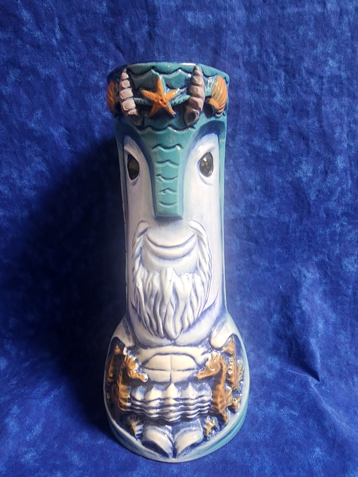 Captian Docks Poseidon Bob Tiki Mug By Vasser & Monkey Skull #41 of 50
