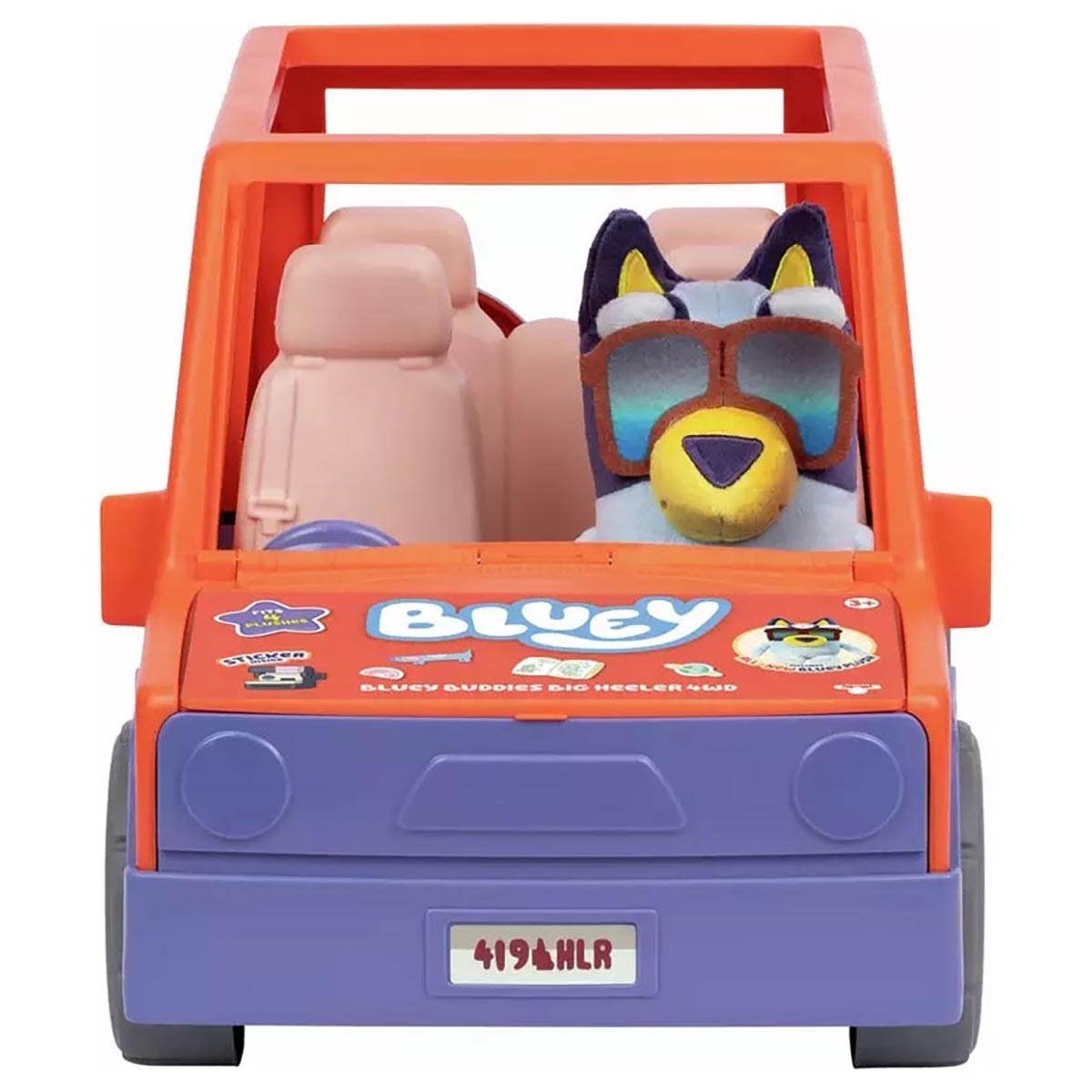 Bluey Big Heeler 4Wd Big Car Toy Interactive Customizable Toddler Toy Car With Opening Hood Storage Toddler Cars For Ages 3+ - Image 3