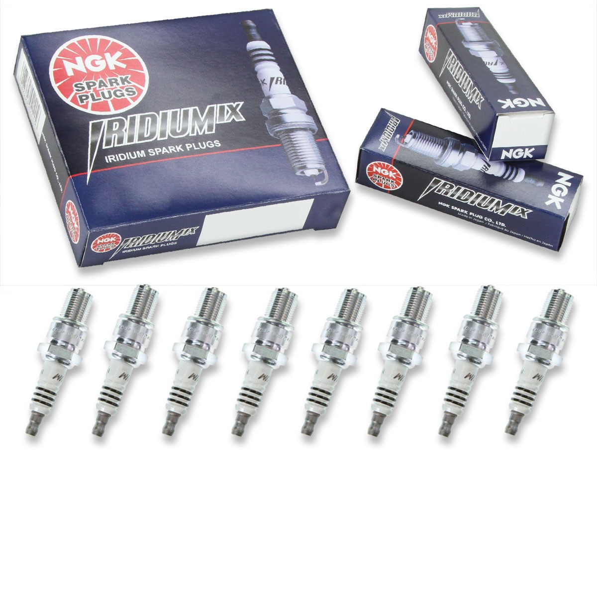 8pcs NGK 6014 Iridium IX BR9ECSIX-5 Snowmobile Spark Plug Tune Up Kit Set eg
