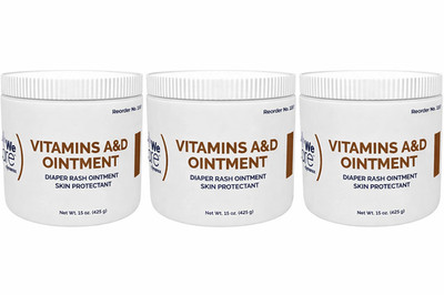 Dynarex Vitamins A&D Ointment Skin Protectant - 15 oz Jars, Pack of 3
