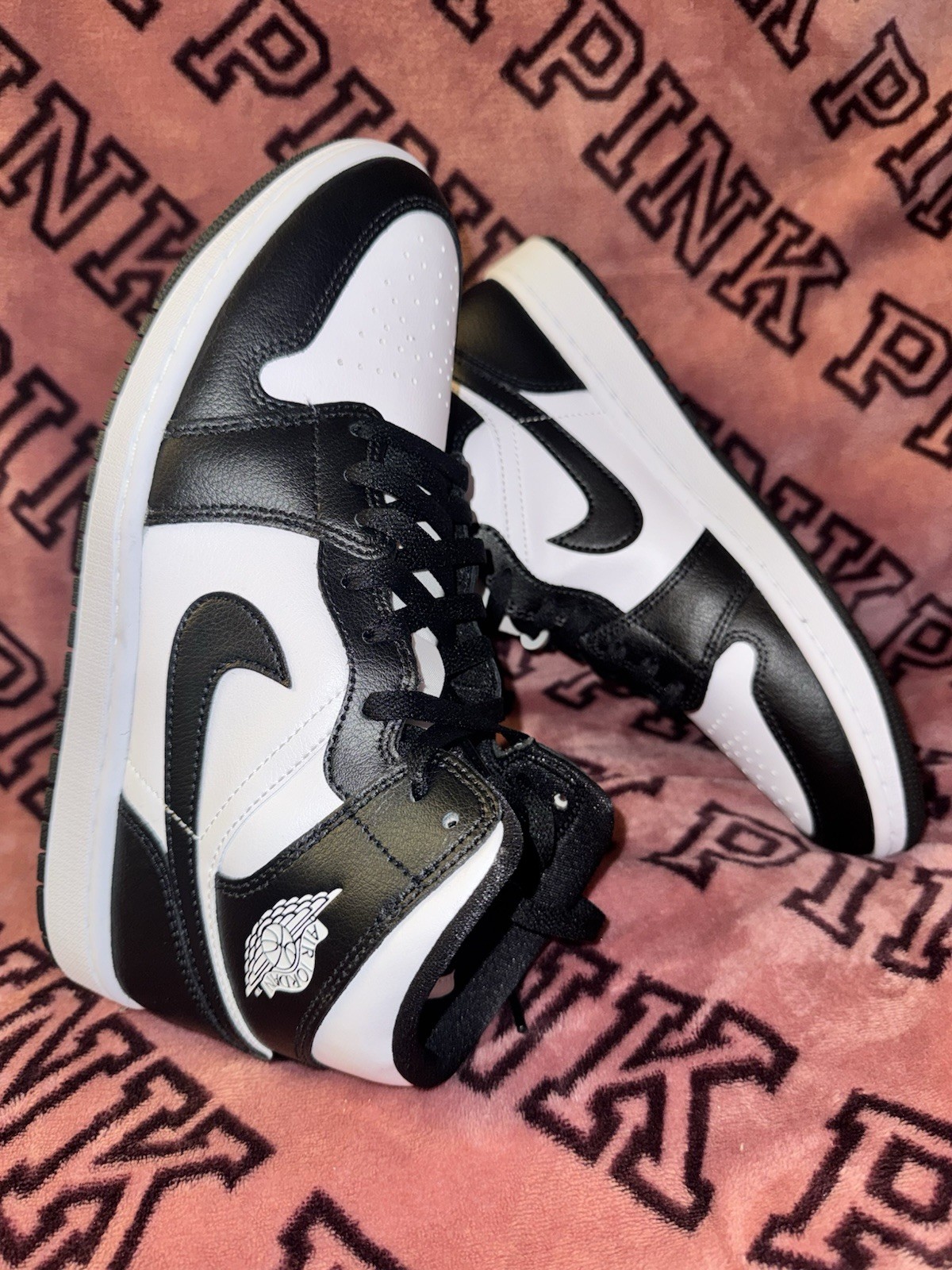 Nike Air Jordan 1 Mid Panda Black White (Women's Sizes  12 )(Men’s Sizes   10.5) thumbnail 15