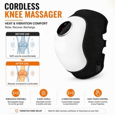 Electric Knee Massager Heat Vibration Compression LED Screen Arthritis Relief