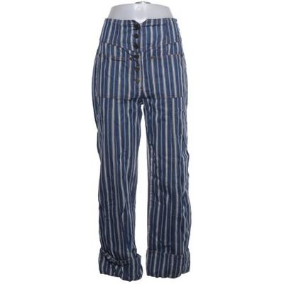 Ulla Johnson, Hose, Größe: 38, Blau/Weiß, Baumwolle, Streifen, Denim, Damen #i56