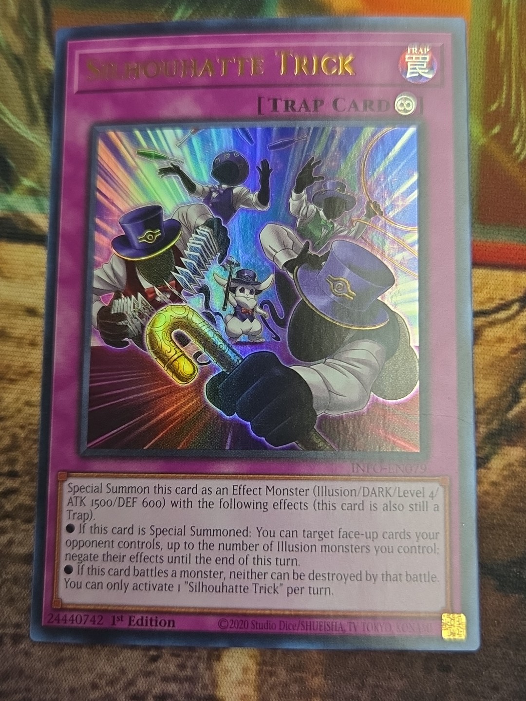 Yugioh Silhouhatte Trick INFO-EN079 - The Infinite Forbidden Ultra 1st Nm