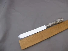 Stieff Sterling ROSE Pattern CHILD'S KNIFE 7 3/8 Inch-Blunt Stainless Blade