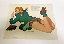 Orig 1945 Esquire Pin-up Centerfold Al Moore 13" x 16" SCOTCH OLD FASHIONED